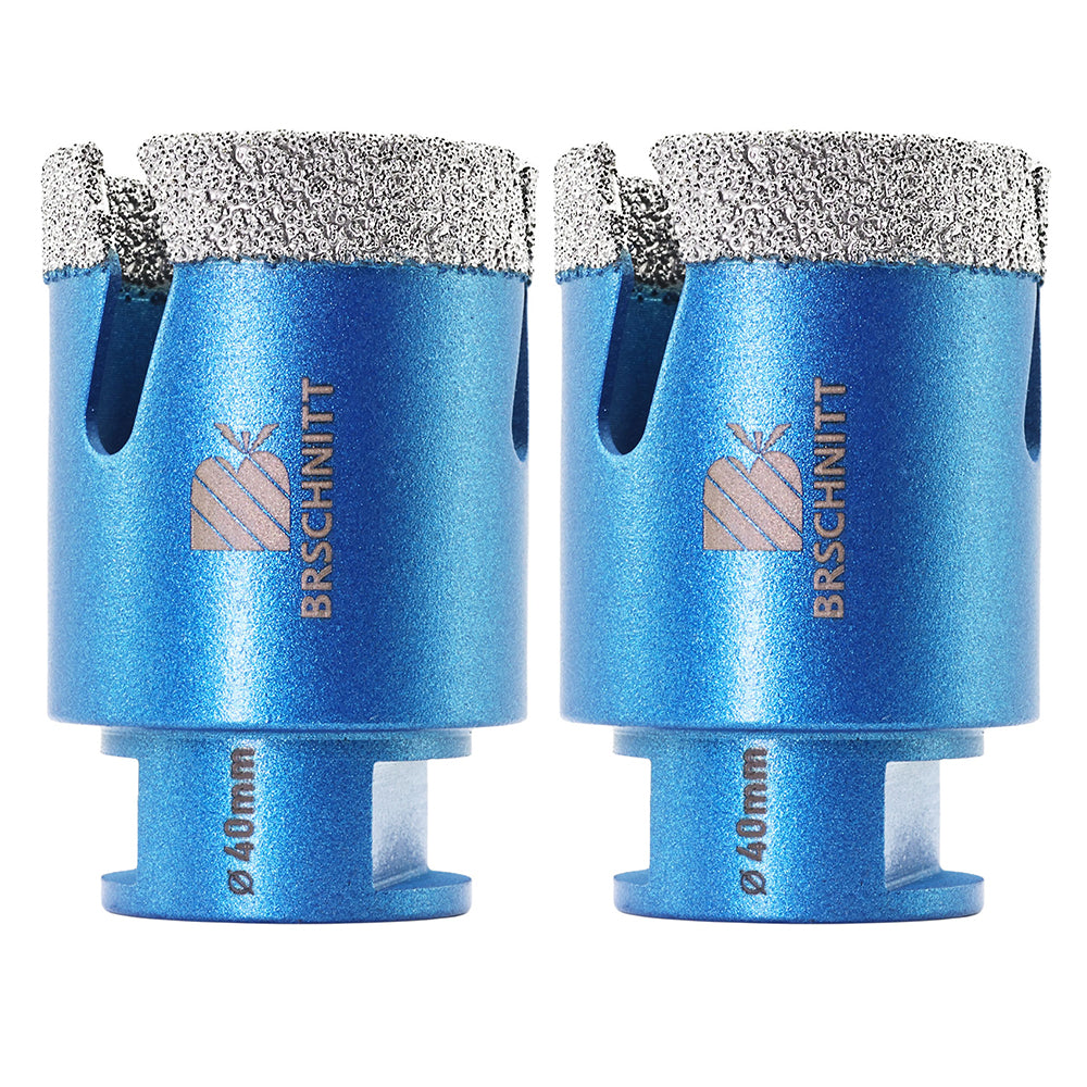 BRSCHNITT M14 Thread Diamond Dry & Wet Hole Saw with Lightning Teeth 20-150mm for Porcelain Tile Granite Marble