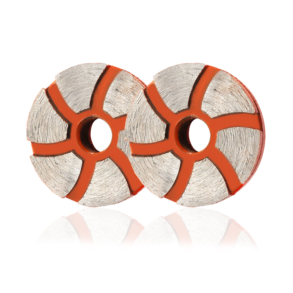 BRSCHNITT M14 & 5/8"-11 Diamond Grinding Wheel Cleaning Disc 2pcs 35-58mm for Stone Marble Concrete