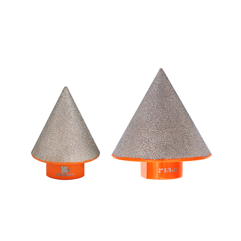 BRSCHNITT Diamant-Fasenfräser, vakuumgelötet, 1 Stück oder 2 Stück, Durchmesser 35/50 mm, zum Vergrößern, Formen und Anfasen vorhandener Löcher, Fliesen, Porzellan, Keramik