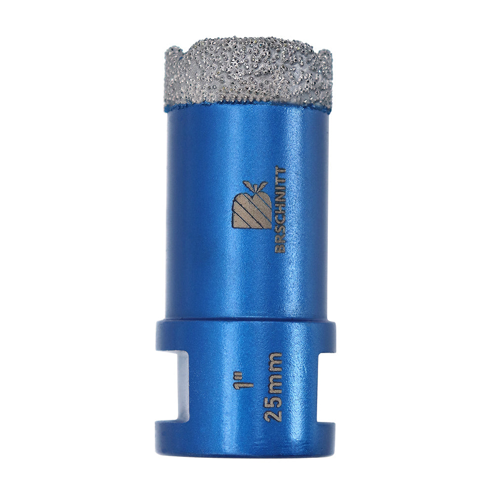 BRSCHNITT Diamant-Kernbohrer, vakuumgelötet, 1/2 Stück, Durchmesser 25 mm, für Granit, Marmor, Keramik, Porzellan, Fliesen, Lochsäge mit 5/8-Zoll-11-Gewinde