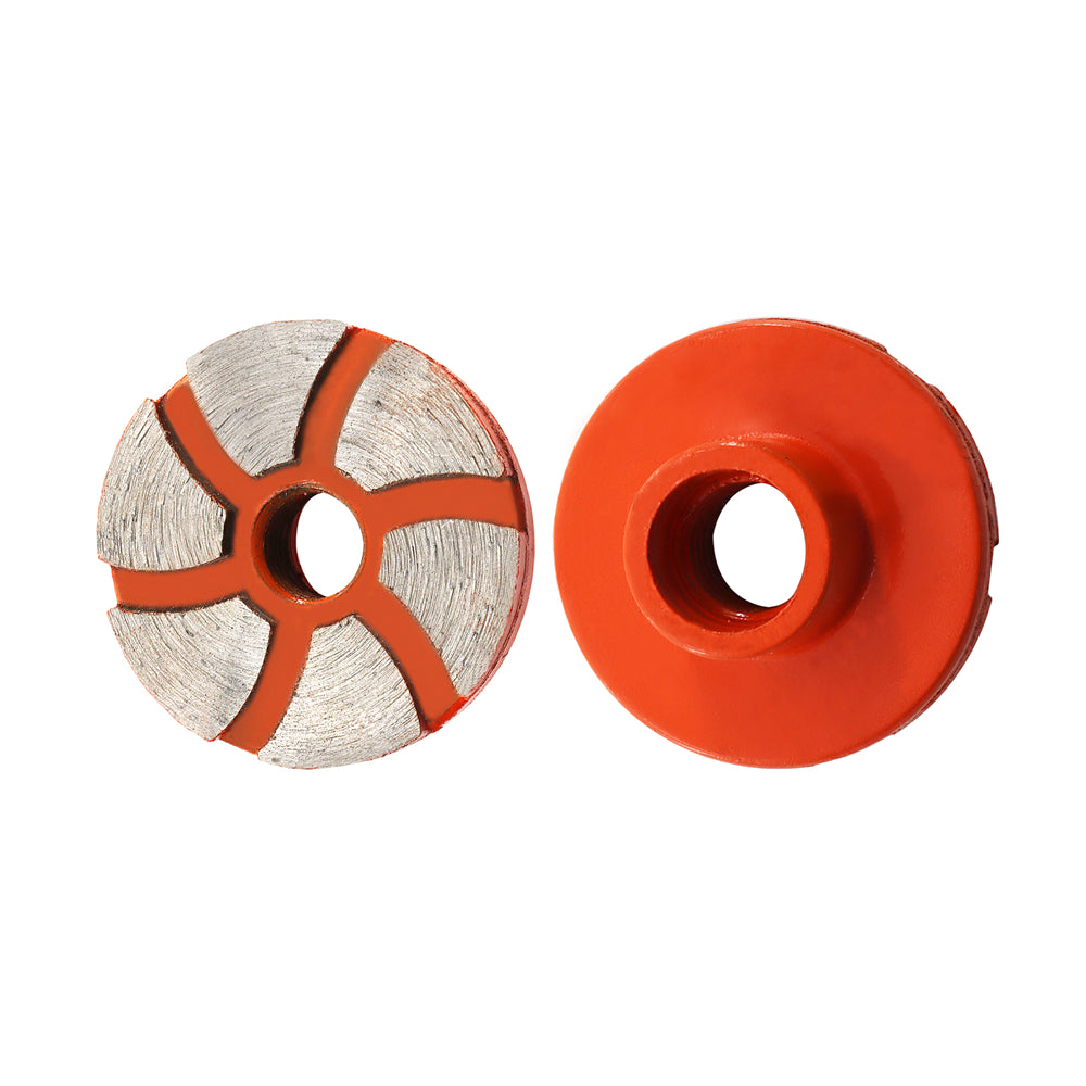 BRSCHNITT M14 & 5/8"-11 Diamant-Schleifscheibe Reinigungsscheibe 2 Stk. 35-58mm für Stein Marmor Beton