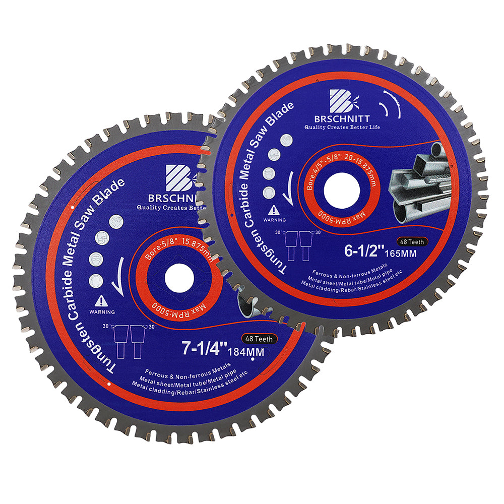 BRSCHNITT 1pc/2pcs 165/184mm Alloy Saw Blades for Cutting Iron Steel Rebar Flat Bar