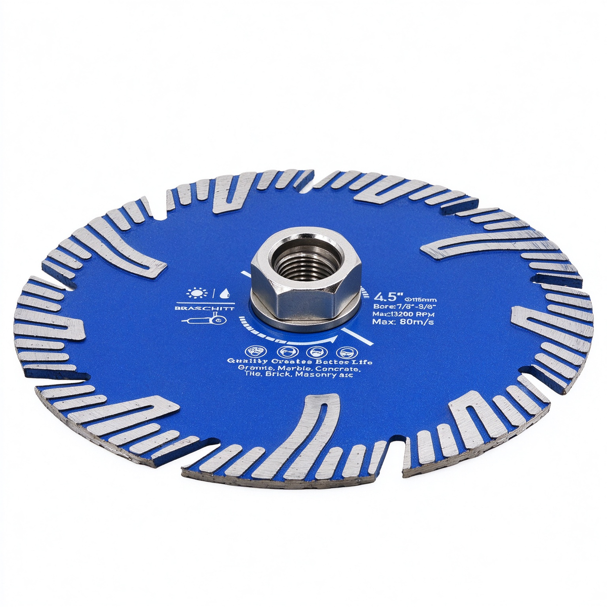 BRSCHNITT 5/8"-11 to 7/8" Bore Adapter for Diamond Grinding Wheels and Saw Blades