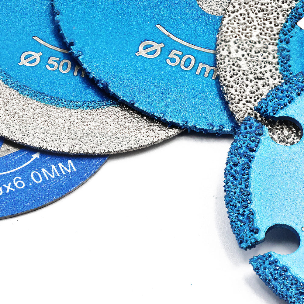 BRSCHNITT 2" Mini Diamond Saw Blade Set 5pcs with 1/8" & 1/4" Shanks for Wood Metal Glass Stone