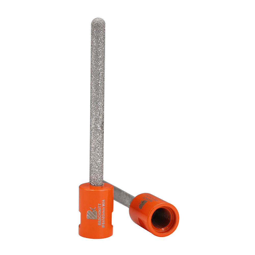BRSCHNITT Diamant-Mörtelfräser, vakuumgelötet, 1 Stück oder 2 Stück, Durchmesser 8 mm, zum Mörtelfräsen, Fugenfräsen, Granit, Mauerwerk, Stein, Marmor, Beton