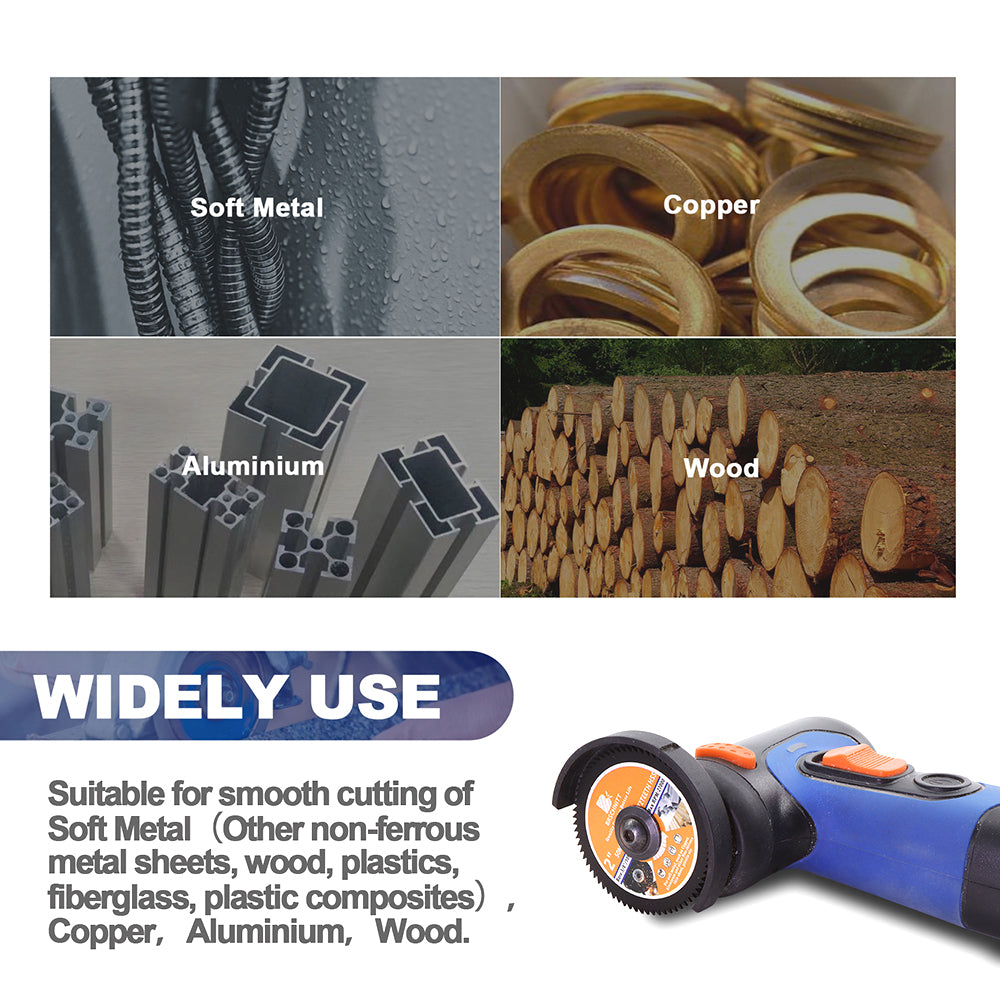 BRSCHNITT HSS Cutting Disc 50-75mm 44-72T for Wood Aluminum Copper Plastic Soft Metal