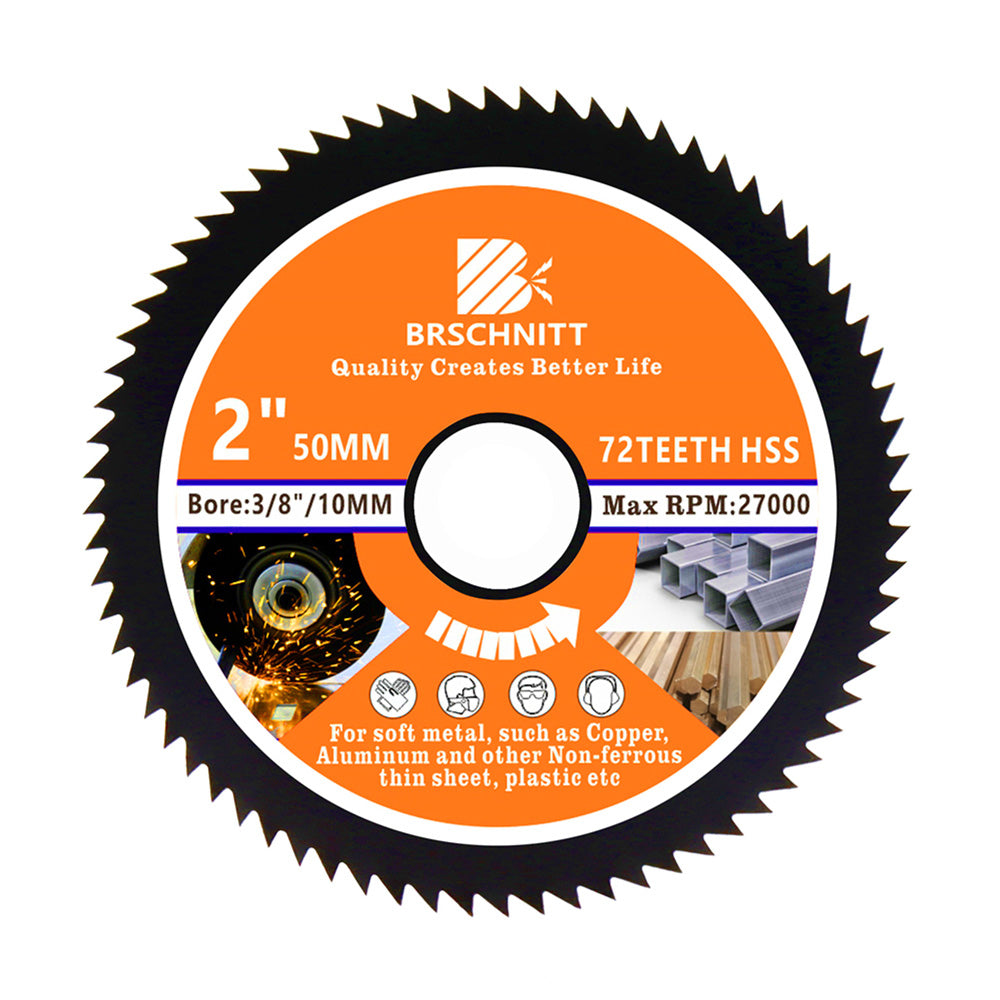 Disque de coupe en acier rapide BRSCHNITT, 1 ou 8 pièces, diamètre 50 mm, pour métal tendre, aluminium, bois, plastique, cuivre, lame de scie ultra-fine