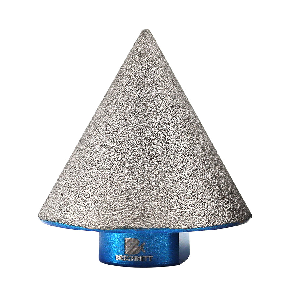 BRSCHNITT Diamant-Abschrägungsfräser, vakuumgelötet, 1 Stück, Durchmesser 20/35/50/82 mm, zum Vergrößern und Formen der Abschrägung vorhandener Löcher, Porzellan, Keramik, Fliesen, Marmor