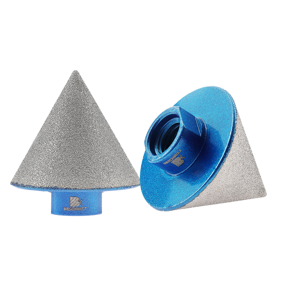 BRSCHNITT Diamant-Abschrägungsfräser, vakuumgelötet, 1 Stück, Durchmesser 20/35/50/82 mm, zum Vergrößern und Formen der Abschrägung vorhandener Löcher, Porzellan, Keramik, Fliesen, Marmor