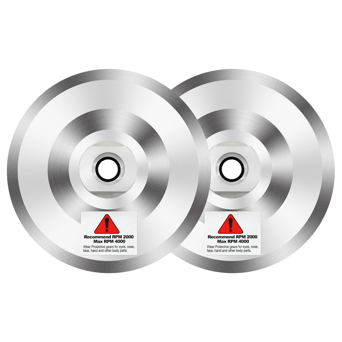 BRSCHNITT M14 & 5/8"-11 Thread Aluminium Backer Pad 3"-5" Hook and Loop Backing Pad for Diamond Polishing Pads