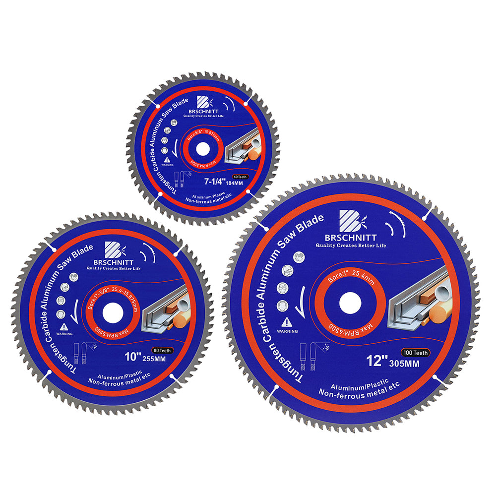 BRSCHNITT 1pc/2pcs 184/255/305mm Saw Blades Cutting for Aluminium Plastic