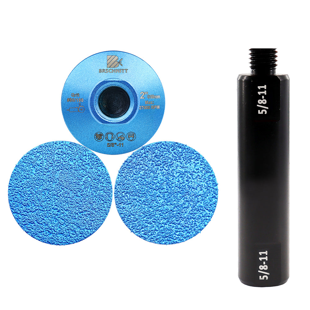 BRSCHNITT M14 & 5/8"-11 Diamond Flat Grinding Wheel 50mm for Rough Grinding Marble Quartz Granite