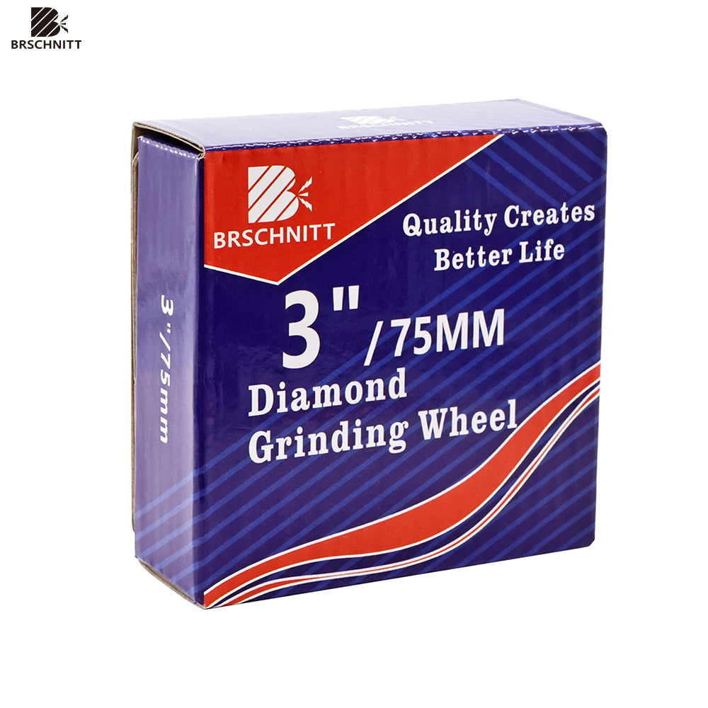 BRSCHNITT 75mm Single Row Grinding Wheel Diamond Disc for Marble Granite Concrete