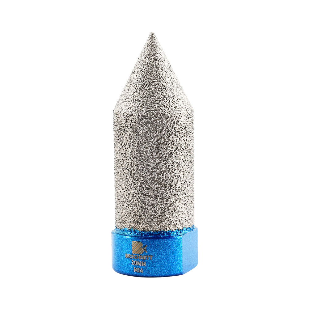 BRSCHNITT M14 & 5/8"-11 Diamond Chamfering Milling Finger Bit 20-50mm for Tile Granite Vacuum Brazed