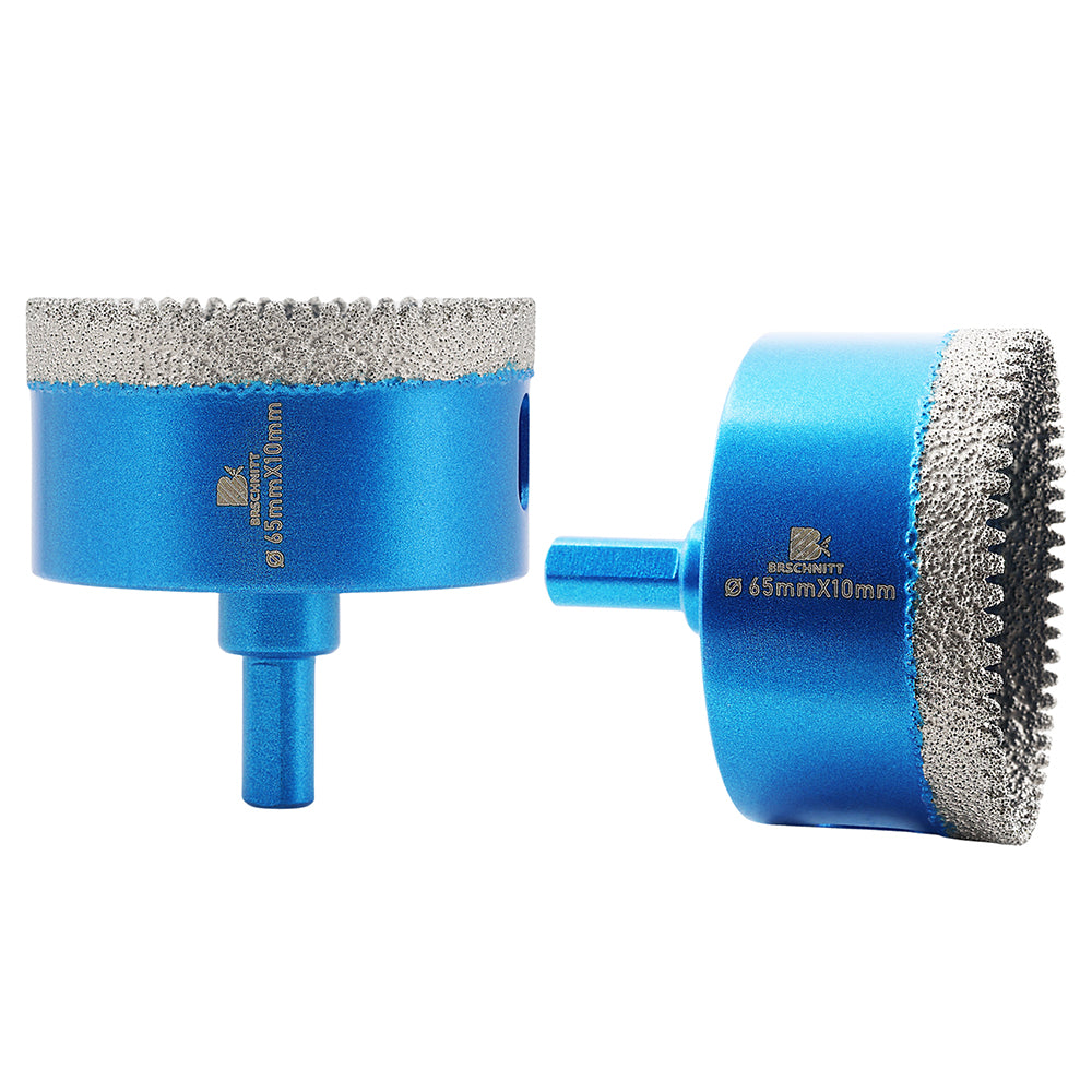 BRSCHNITT Triangle Shank Dry Diamond Core Drill Bit 20-65mm for Porcelain Tile Ceramic Granite Marble