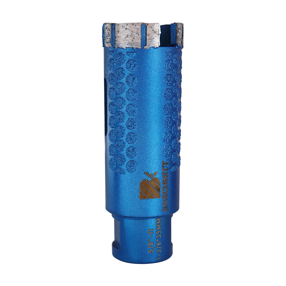 BRSCHNITT Geschweißte Diamantbohrkronen, 1 Stück oder 2 Stück, Durchmesser 35 mm, Bohren von hartem Granit, Marmor, Stein, Beton, Lochsäge, 5/8-Zoll-11-Gewinde