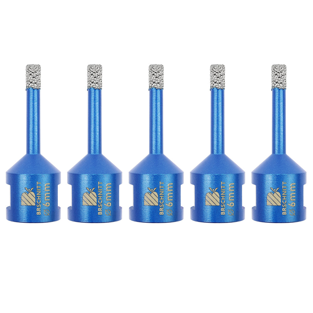 Foret diamanté BRSCHNITT, 1 pièce, diamètre 6 mm-125 mm, scie cloche diamantée brasée sous vide pour marbre, granit, céramique, porcelaine, carrelage, filetage M14