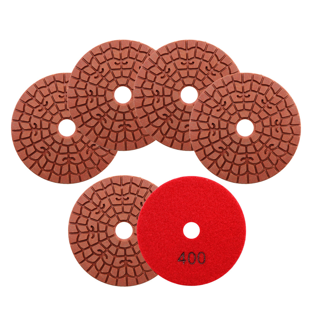 BRSCHNITT Metall-Nassschleifscheibe vom Typ „Auspicious Cloud“, 1 Stück oder 6 Stück, 10,2 cm, Polierpads für Granit, Marmor und Kunststein