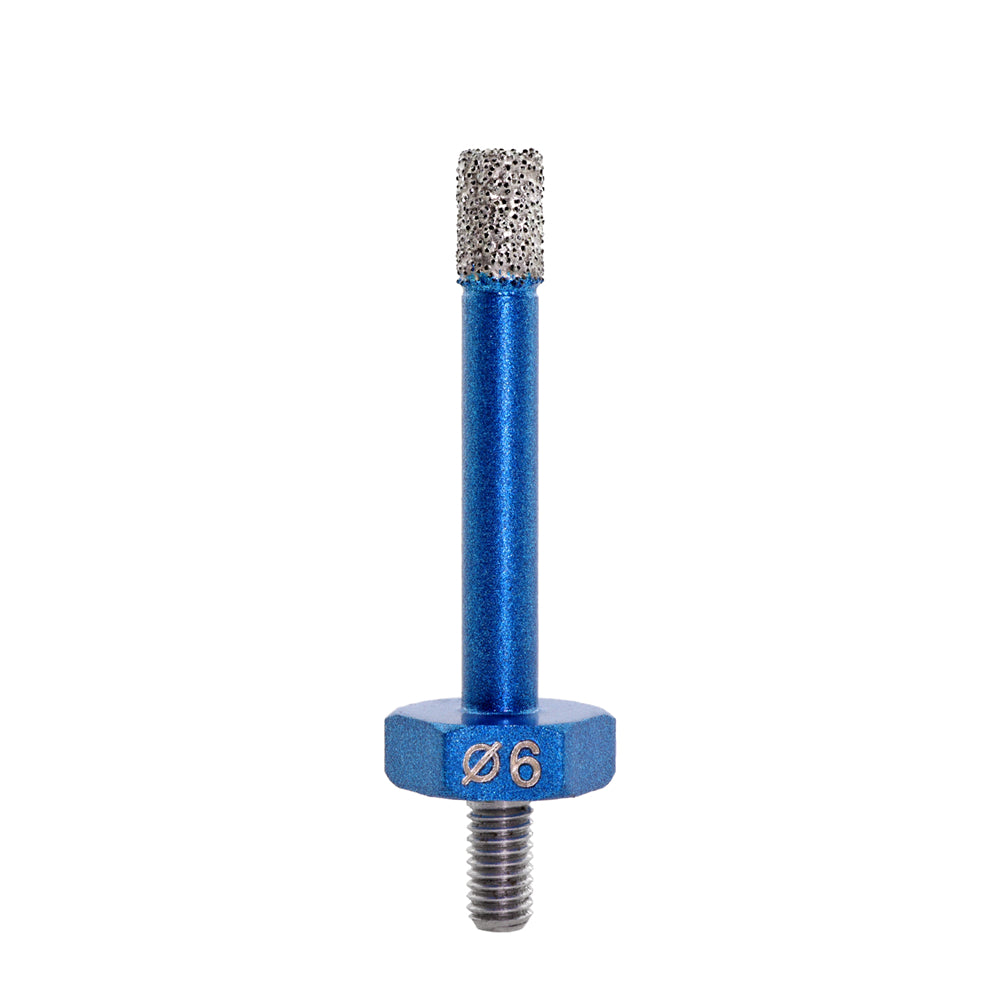BRSCHNITT Trockenbohrer, 1 Stück oder 2 Stück, Durchmesser 5/6/8/10 mm, für Granit, Porzellan, Fliesen, Marmor, Mini-Winkelschleifer, vakuumgelötete Kernbohrer, M5-Gewinde