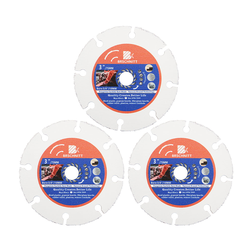 BRSCHNITT Diamond Wood Cutting Disc 75-125mm for Wood Laminate Gypsum Board Plastic Vacuum Brazed