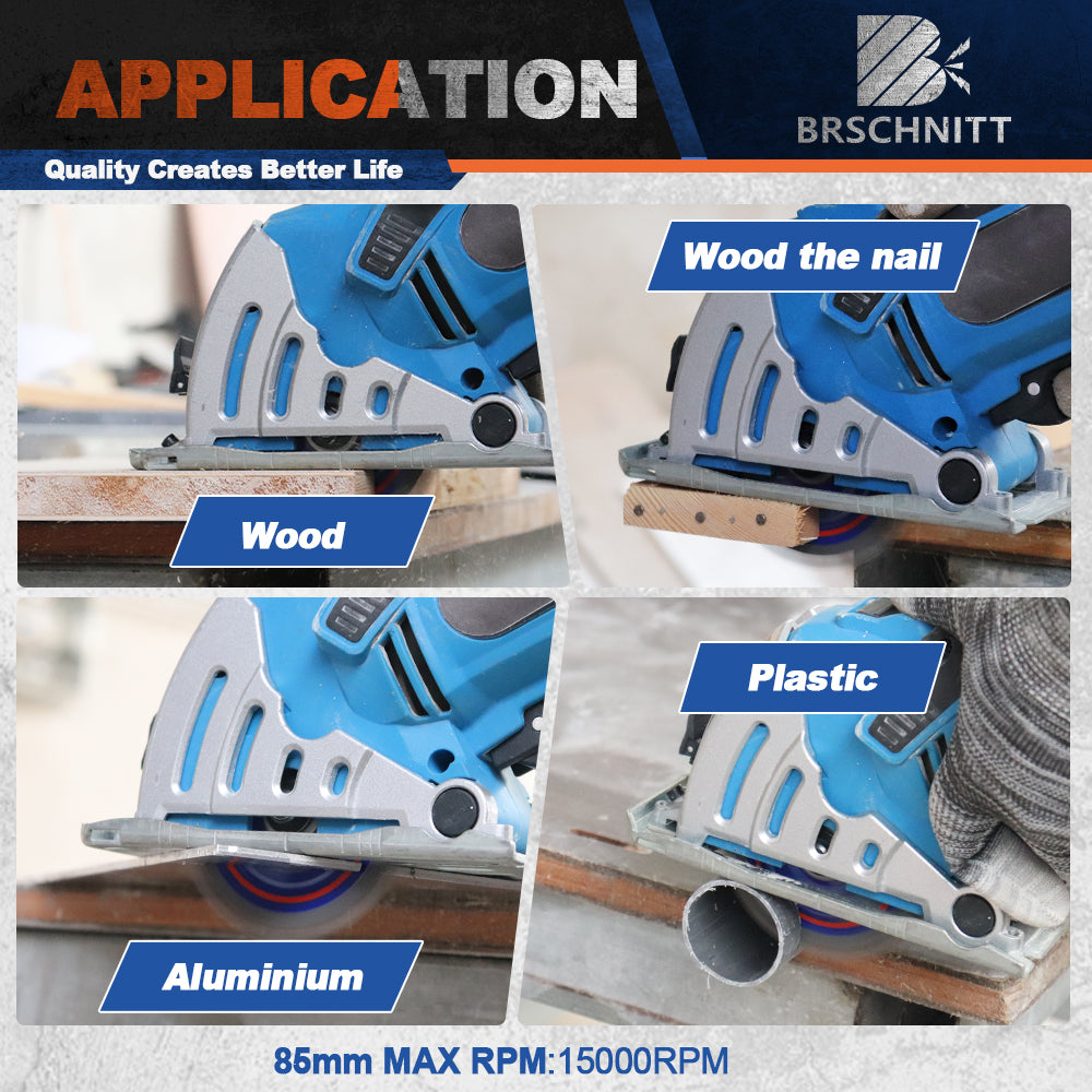 BRSCHNITT TCT Circular Saw Blade 85-216mm Carbide Tipped for Wood Aluminum Plastic