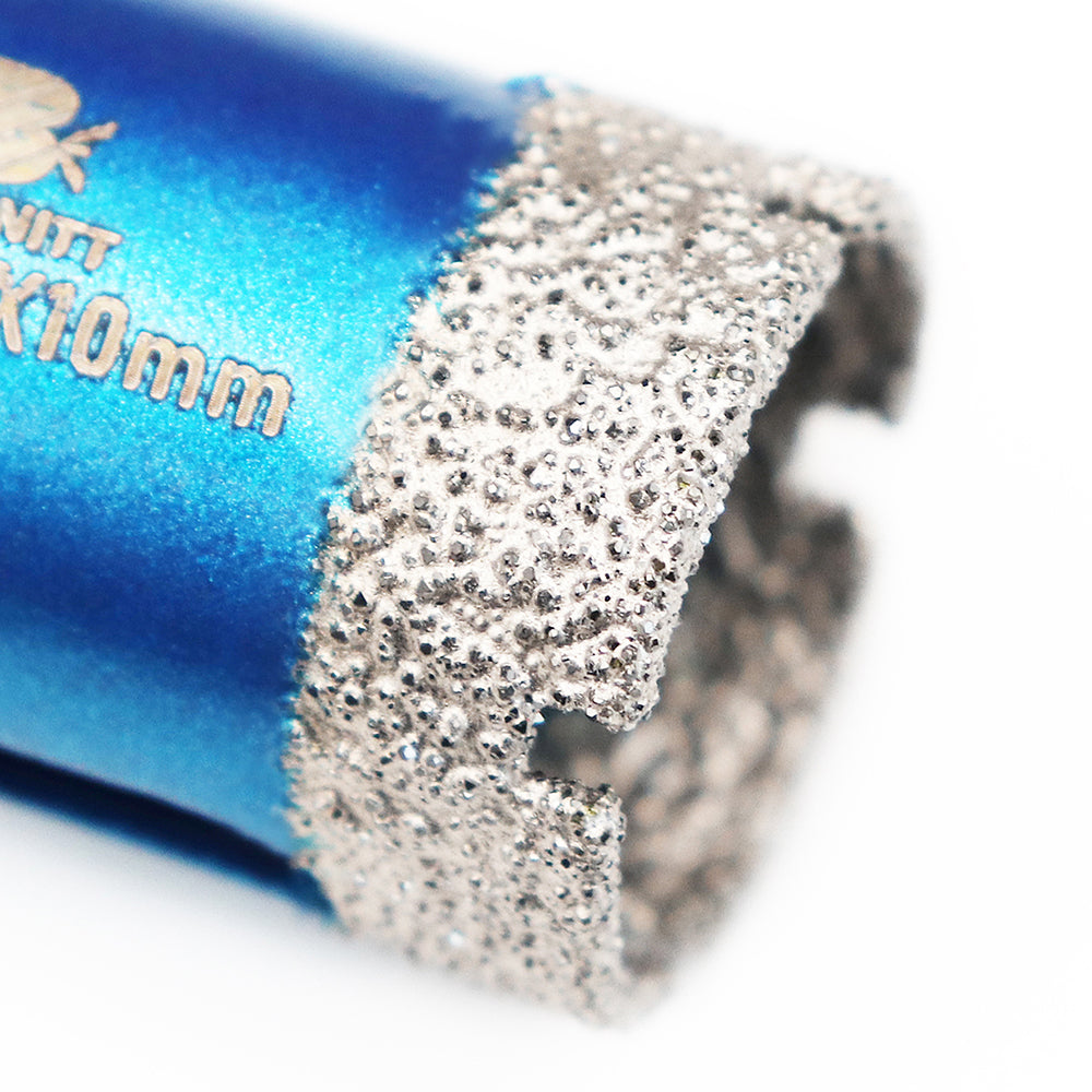 Foret diamanté BRSCHNITT brasé sous vide, 1 pièce, diamètre 6-65 mm, perçage pour céramique, marbre, granit, porcelaine, carrelage, avec scie cloche à tige triangulaire
