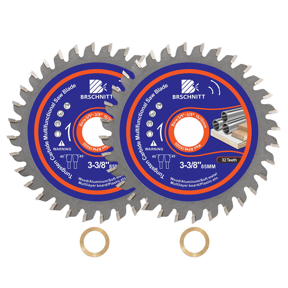 BRSCHNITT TCT Circular Saw Blade 85-216mm Carbide Tipped for Wood Aluminum Plastic