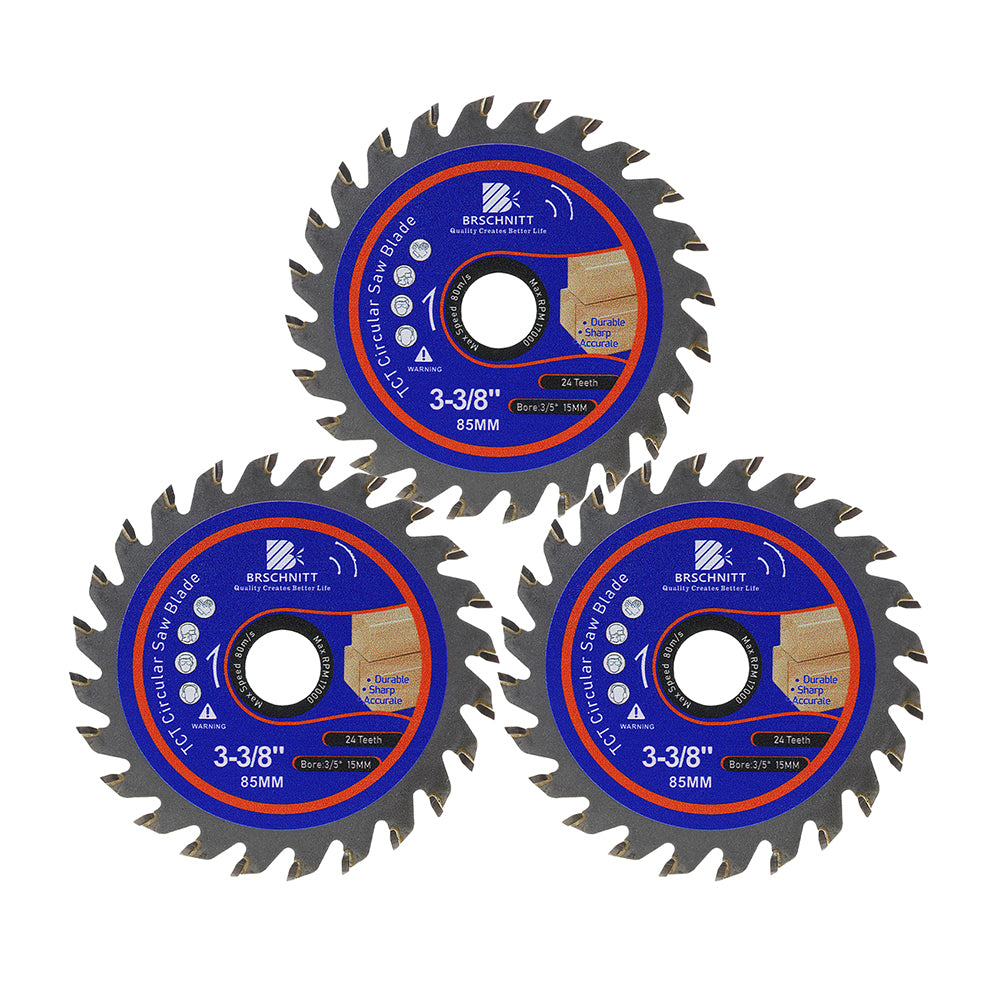 Lame de scie TCT BRSCHNITT 3-3/8'' pour la coupe au carbure du bois, du plastique et du PVC