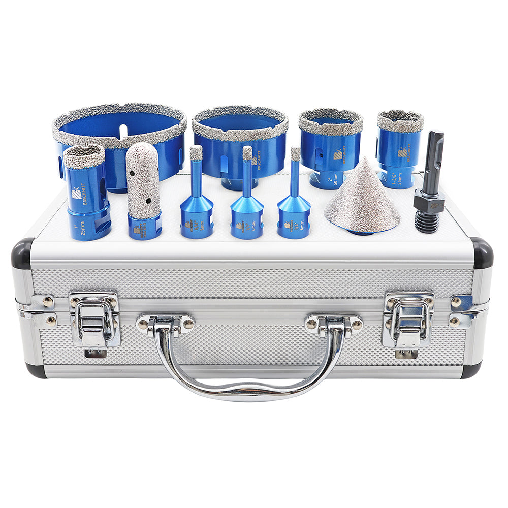 BRSCHNITT 11pcs/kit Diamond Drills Bits Kit Tile Cutter for Drilling Ceramic Marble Granite