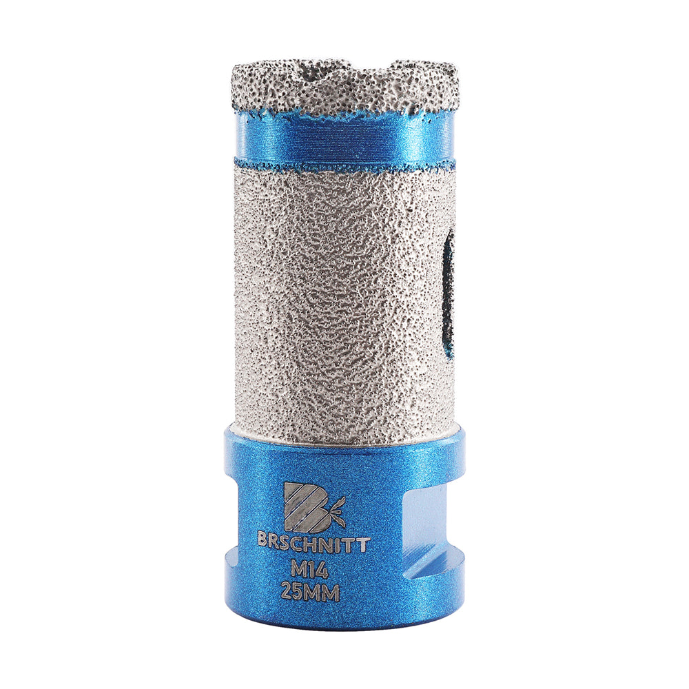 Foret diamanté BRSCHNITT 1 ou 2 forets de perçage et de fraisage pour trous de 20/25/35/50/68/75 mm de diamètre, pour agrandir le trou, pour porcelaine, céramique, carrelage, granit, marbre, pierre, filetage 5/8"-11 ou M14.