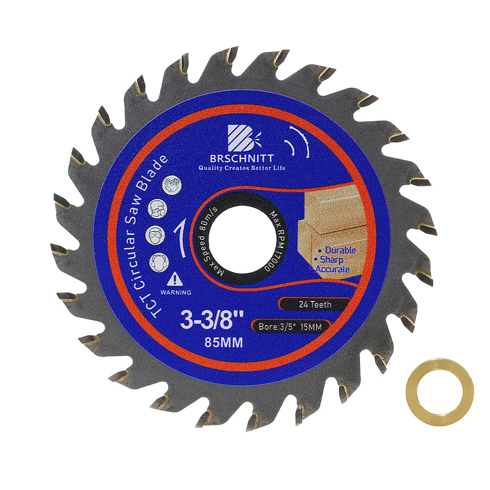 BRSCHNITT 3-3/8'' TCT Saw Blade Carbide Cutting of Wood Plastics PVC