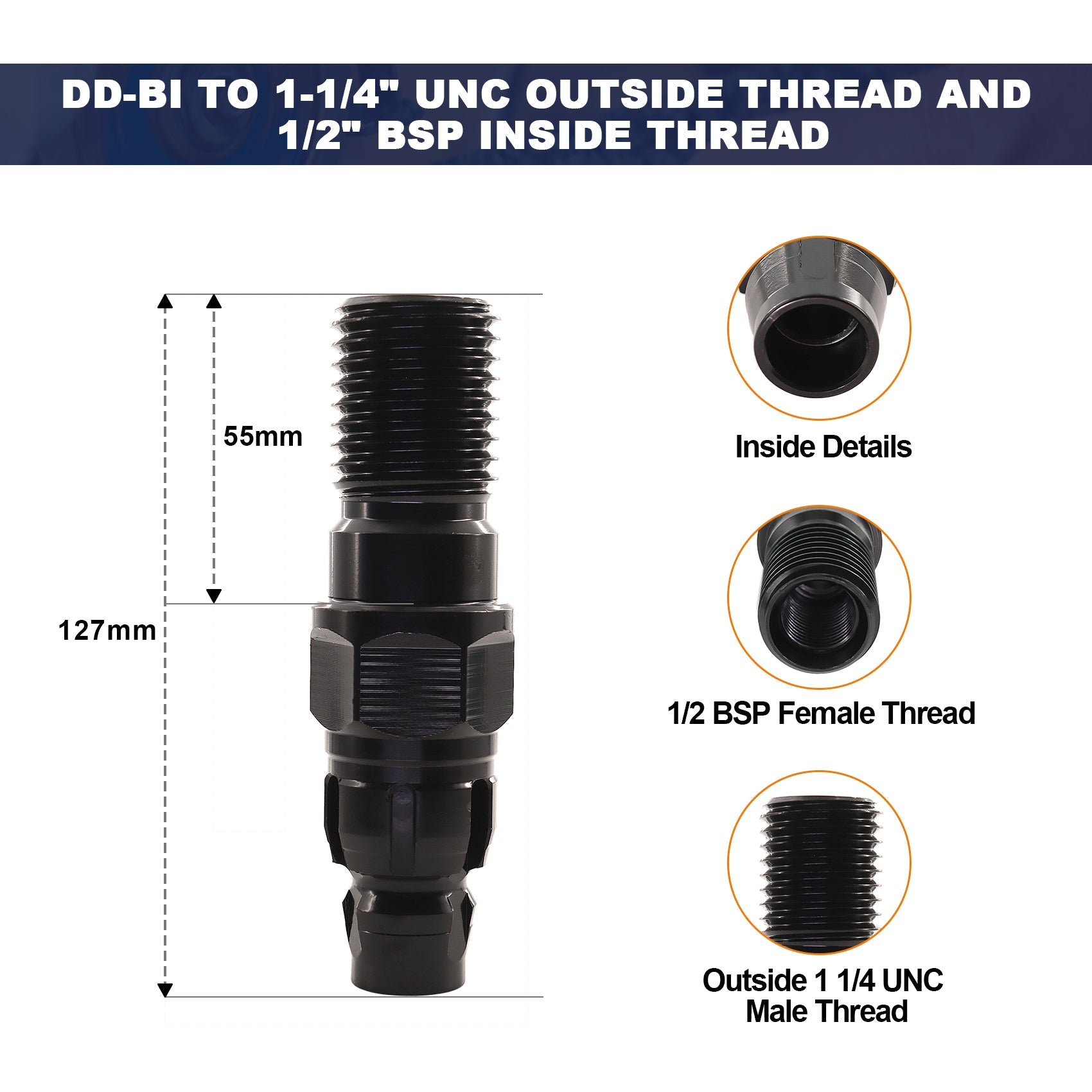 BRSCHNITT DD-BI Adapter for Diamond Core Bits for HILTI BI chuck DD100 DD110-W DD120 DD130 DD150-U DD160 Connection for diamond hole saw