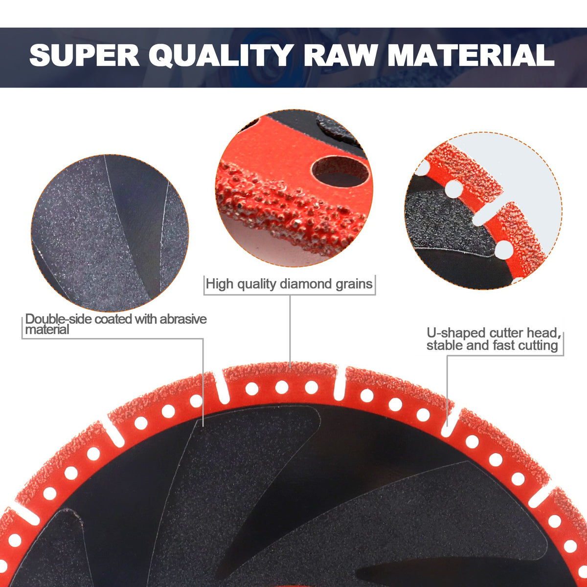 BRSCHNITT Diamond Demolition Cutting Disc 105-250mm for Granite Marble Aluminum Copper Pipe Vacuum Brazed