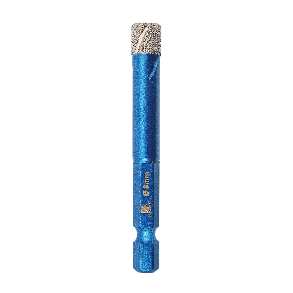 BRSCHNITT Quick-Fit Shank Diamond Dry Core Drill Bit 6-16mm for Ceramic Tile Granite Marble Vacuum Brazed