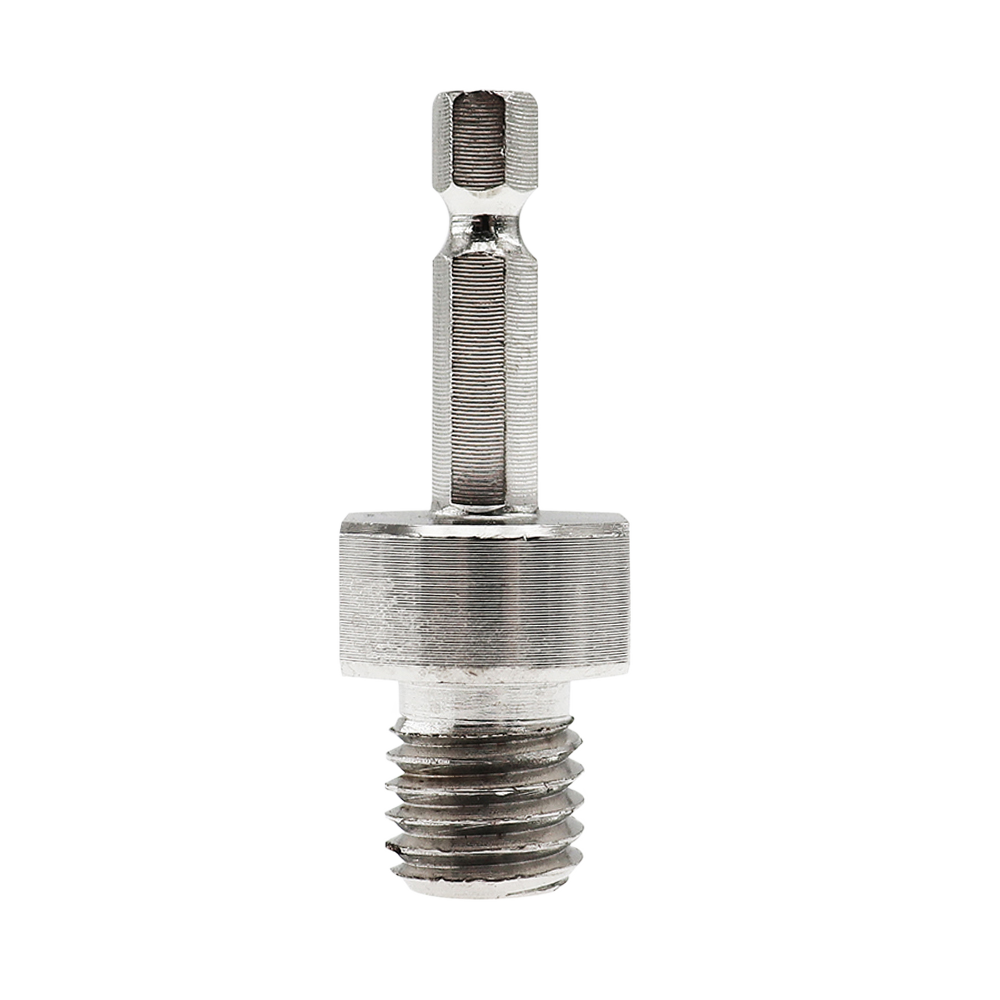 BRSCHNITT Adapter M10 oder M14 oder 5/8"-11 Außengewinde auf 1/4 Zoll Quick-Fit Sechskantschaft 1 Stück für Bohrkronen Gute Qualität Stahl