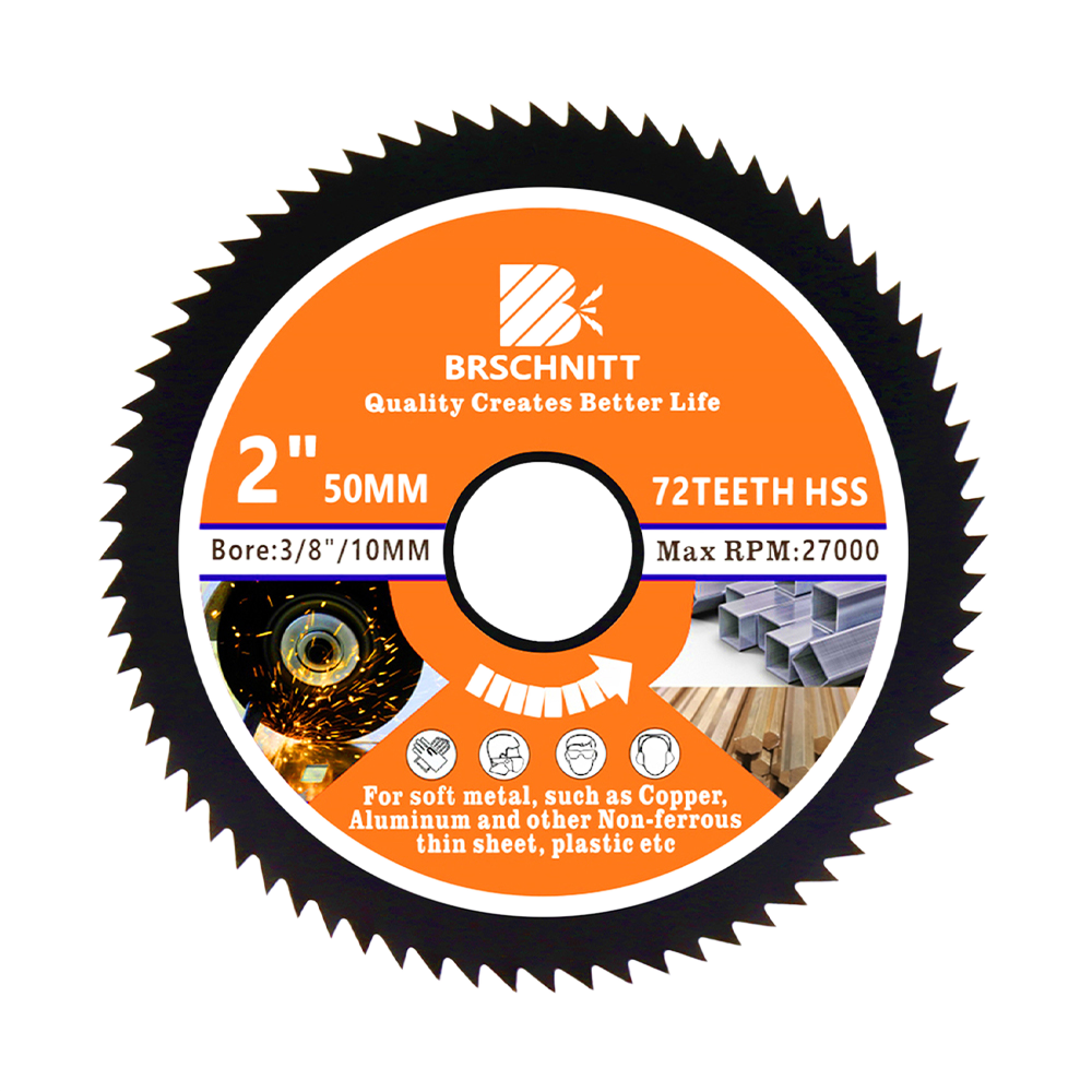 BRSCHNITT HSS Saw Blade 50mm Super Thin Cutting Blade for Aluminum Wood Plastic Copper