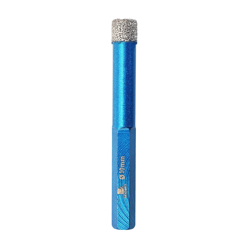 BRSCHNITT Hex Shank Diamond Dry Core Drill Bit 6-14mm for Ceramic Tile Granite Marble Vacuum Brazed