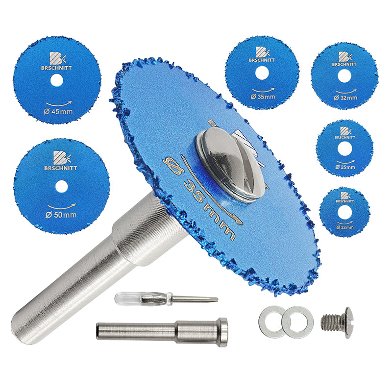 BRSCHNITT 6pcs/Set Mini Saw Blade Wood Cutting Disc for Wood Plastic Rubber Diamond Disc Dia 22/25/32/35/45/50mm