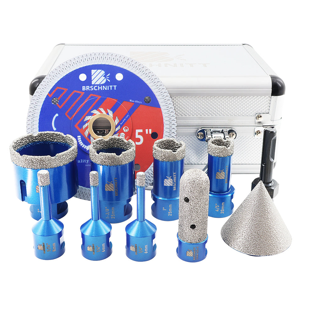BRSCHNITT 10pcs/kit Diamond Drills Bits Kit for Ceramic Marble Granite