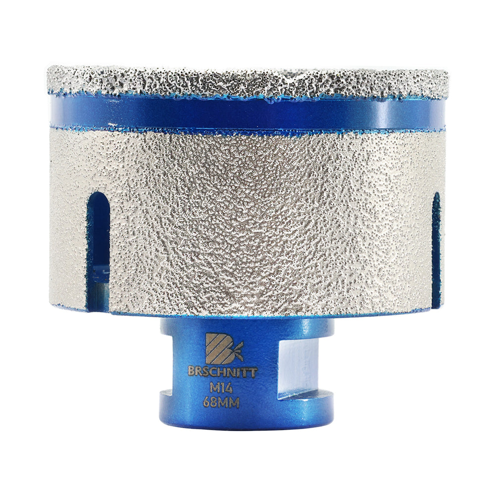 Foret diamanté BRSCHNITT 1 ou 2 forets de perçage et de fraisage pour trous de 20/25/35/50/68/75 mm de diamètre, pour agrandir le trou, pour porcelaine, céramique, carrelage, granit, marbre, pierre, filetage 5/8"-11 ou M14.