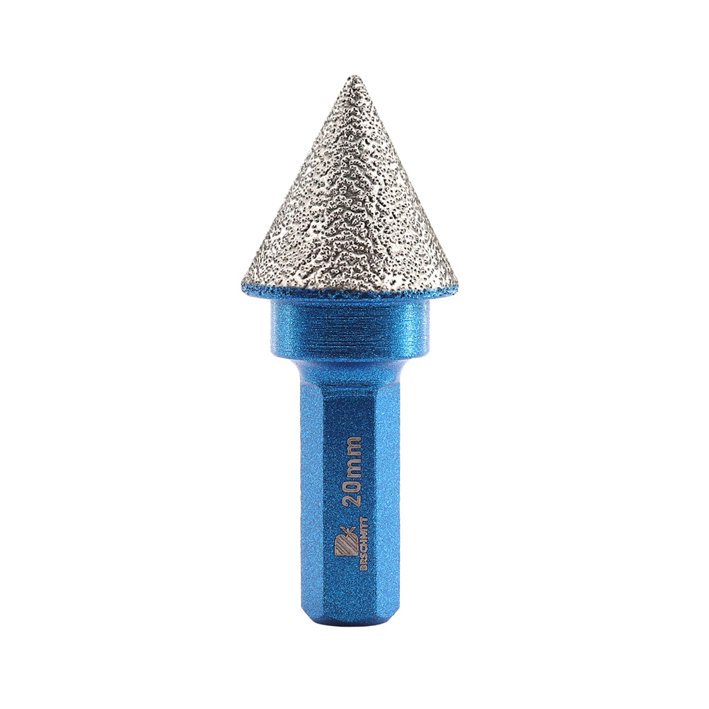 Fraises à chanfreiner diamantées BRSCHNITT brasées sous vide, 1 pièce, diamètre 20/35/50/82 mm, pour agrandir, façonner et chanfreiner les trous existants, porcelaine, céramique, carrelage, marbre