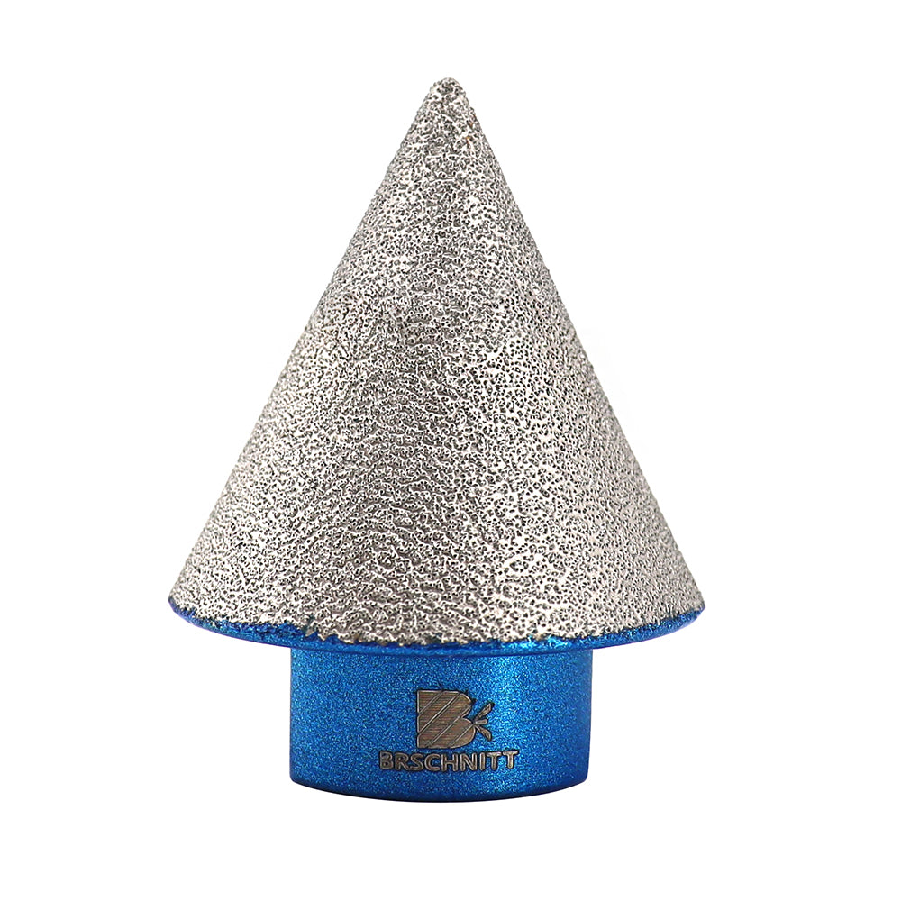 BRSCHNITT Diamant-Abschrägungsfräser, vakuumgelötet, 1 Stück, Durchmesser 20/35/50/82 mm, zum Vergrößern und Formen der Abschrägung vorhandener Löcher, Porzellan, Keramik, Fliesen, Marmor
