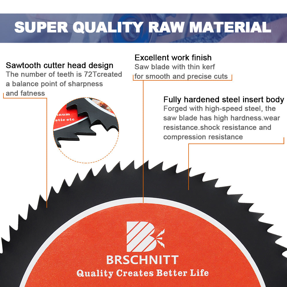 BRSCHNITT HSS Saw Blade Set 75mm Carbide Cutting Disc for Aluminum Copper Soft Metal