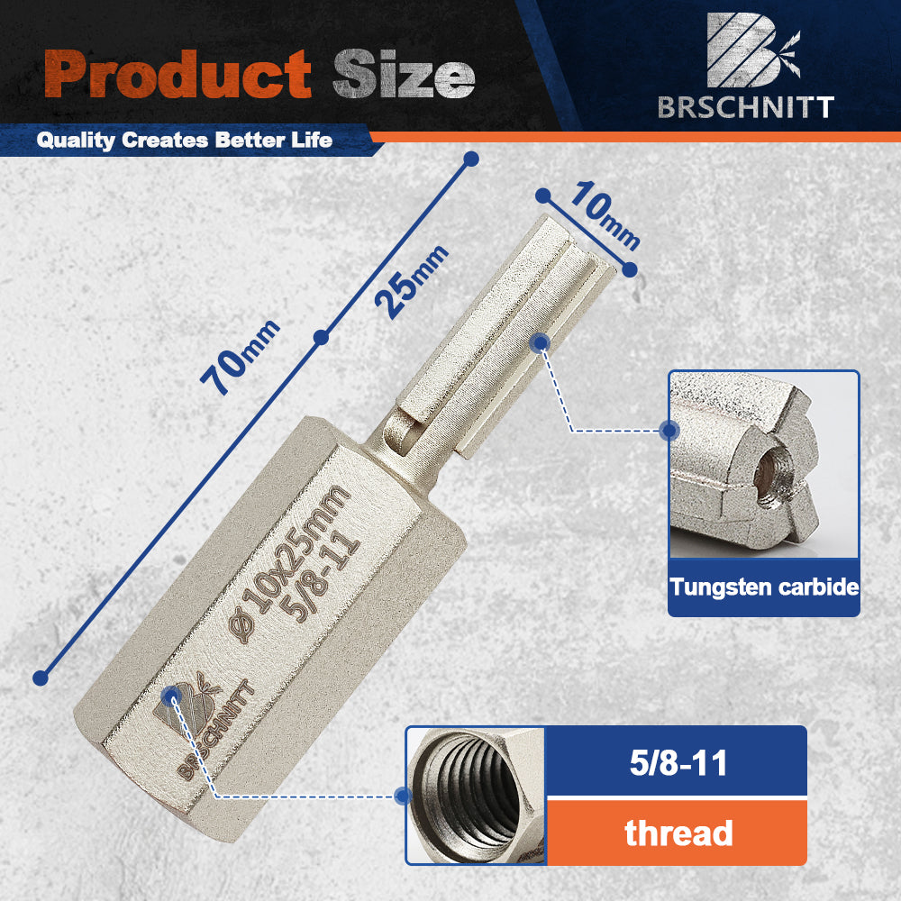 BRSCHNITT Carbide Brick Mortar Milling Bits for removing 10mm 3/8 Inch for Angle Grinder Mortar Cutter with M14or 5/8-11 Thread