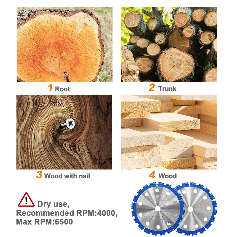 BRSCHNITT Carbide Root Cutting Blade 230mm Brazed Teeth for Wood Stumps Plastic