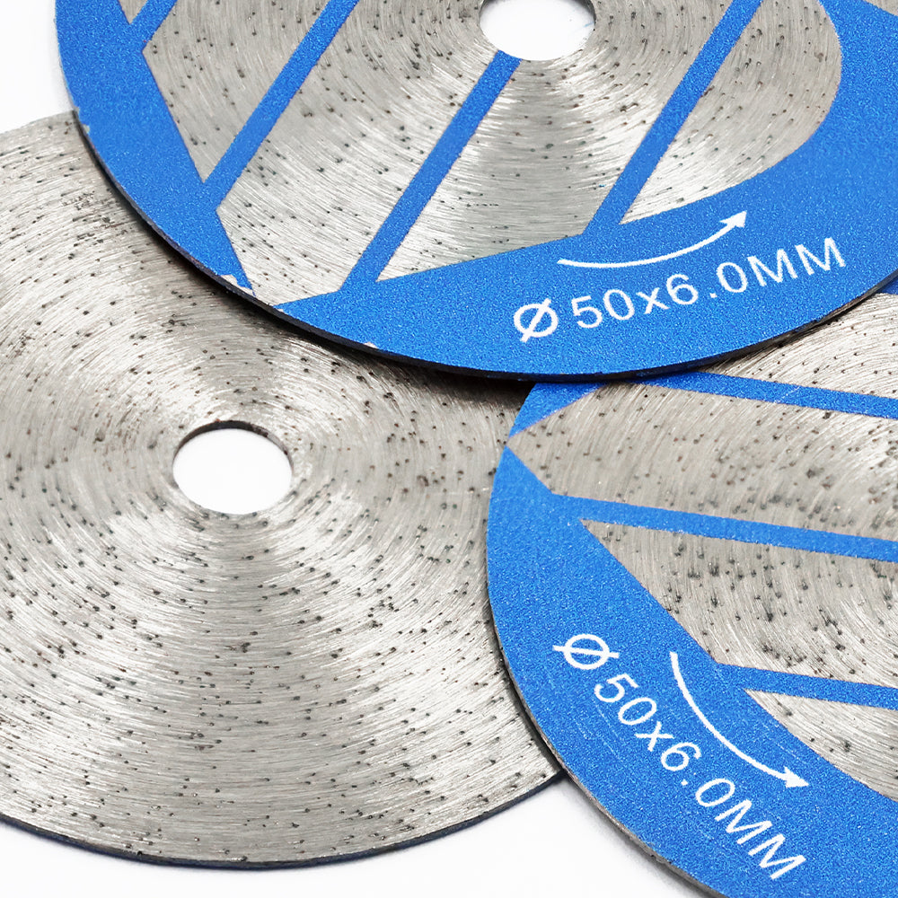 BRSCHNITT 5pcs Diamond Saw Blade Set 30-50mm Sintered Continuous Rim Cutting Disc for Tile Porcelain Ceramic