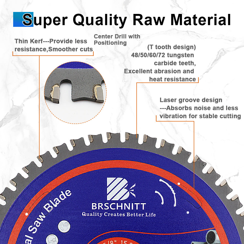 BRSCHNITT TCT Circular Saw Blade 165-365mm for Metal Pipe Cutting Stainless Steel Ferrous Materials