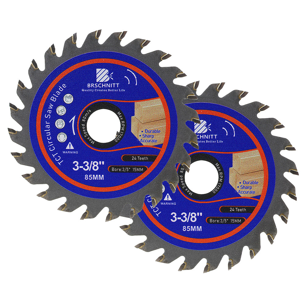 Lame de scie TCT BRSCHNITT 3-3/8'' pour la coupe au carbure du bois, du plastique et du PVC