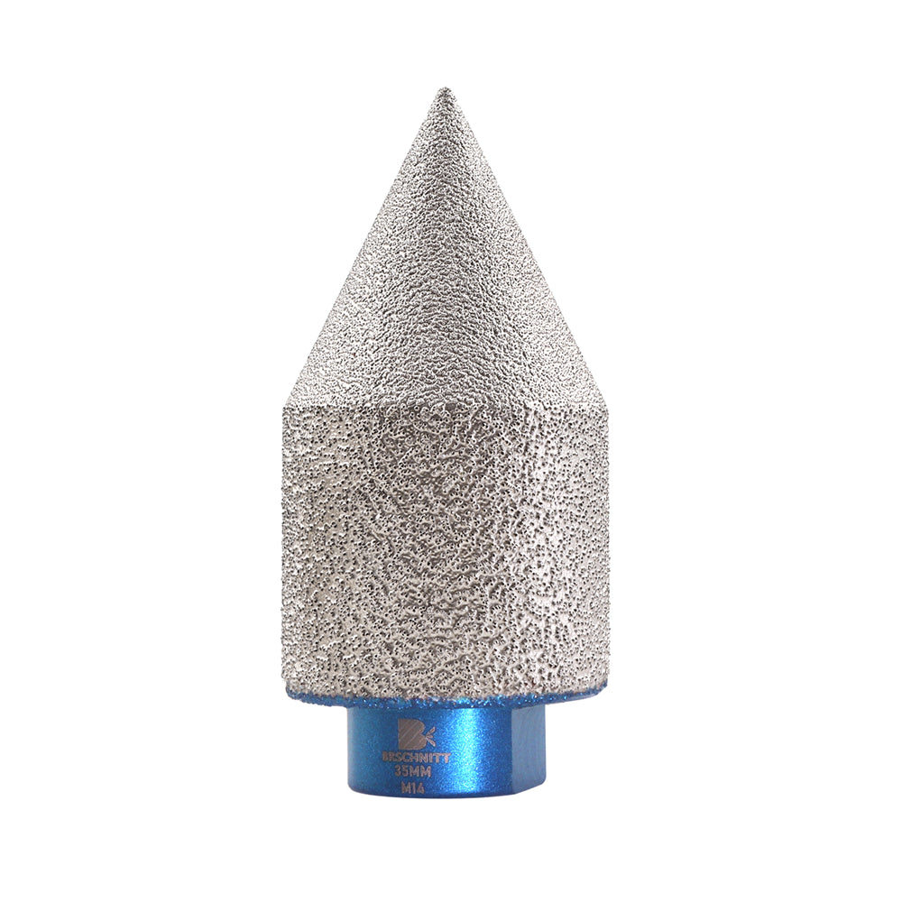 BRSCHNITT M14 & 5/8"-11 Diamond Chamfering Bit 35-50mm for Tile Marble Hole Enlarging Vacuum Brazed
