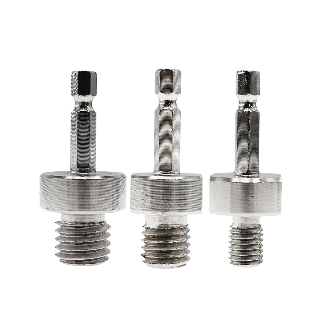 BRSCHNITT Adapter M10 or M14 or 5/8"-11 Male Thread to 1/4 inch Quick-Fit Hex Shank 1pc for Drill Core Bits Good quality steel